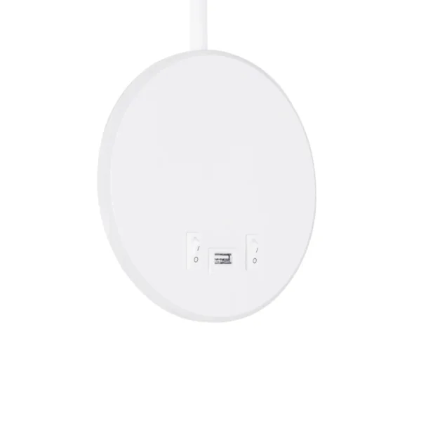 GLOBOSTAR® GOOSE 61693 Μοντέρνο Φωτιστικό Τοίχου - Απλίκα Ξενοδοχείου Reading Light με Φορτιστή USB 3A LED 6W 600lm 36° & 360° AC 220-240V IP20 Θερμό Λευκό 2700K - Bridgelux COB Chip & TÜV SÜD Driver - Λευκό Ματ - Μ15.5 x Π22.5 x Υ30cm - 3 Χρόνια Εγγύηση - Image 5