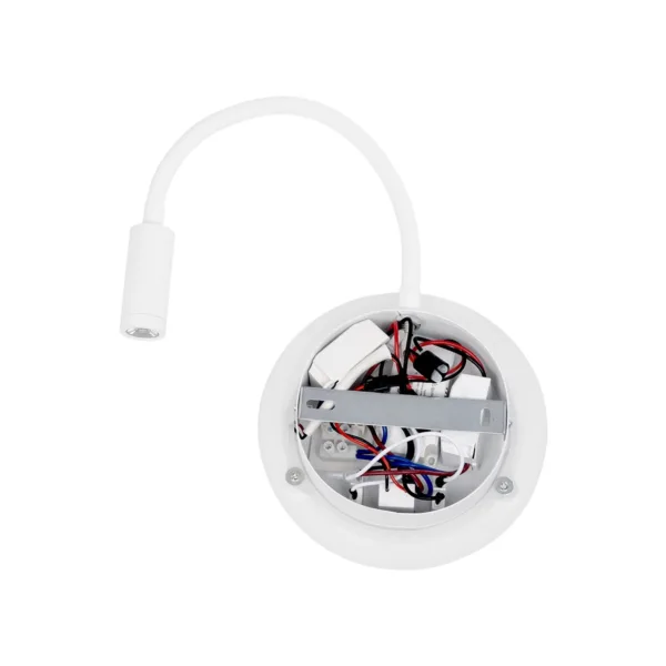 GLOBOSTAR® GOOSE 61693 Μοντέρνο Φωτιστικό Τοίχου - Απλίκα Ξενοδοχείου Reading Light με Φορτιστή USB 3A LED 6W 600lm 36° & 360° AC 220-240V IP20 Θερμό Λευκό 2700K - Bridgelux COB Chip & TÜV SÜD Driver - Λευκό Ματ - Μ15.5 x Π22.5 x Υ30cm - 3 Χρόνια Εγγύηση - Image 6