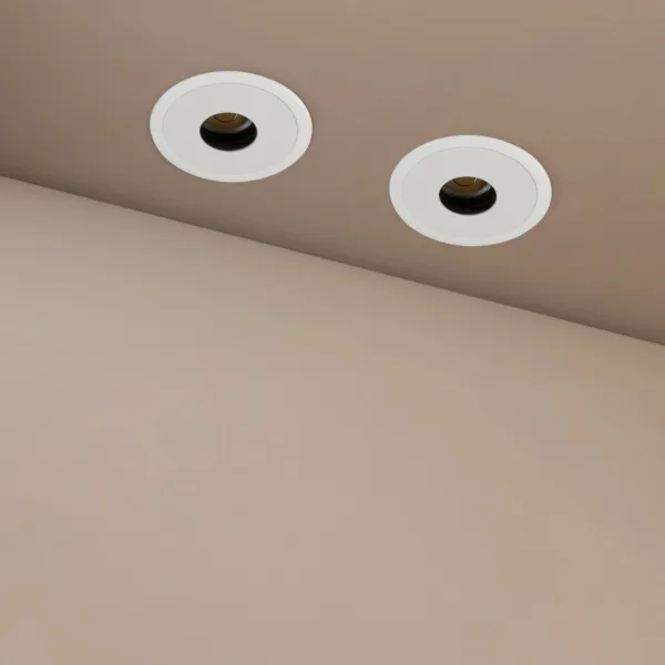 kelvo® PINADO KLV-101-0127 Χωνευτό Downlight Σποτ LED 7W 875lm 15° AC 220-240V IP20 Φυσικό Λευκό 4500K - Bridgelux COB Chip & TÜV SÜD Driver - Λευκό Ματ - Μ8.3 x Π8.3 x Υ8.16cm / Q7.25cm - 5 Χρόνια Εγγύηση