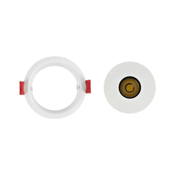 kelvo® PINADO KLV-101-0127 Χωνευτό Downlight Σποτ LED 7W 875lm 15° AC 220-240V IP20 Φυσικό Λευκό 4500K - Bridgelux COB Chip & TÜV SÜD Driver - Λευκό Ματ - Μ8.3 x Π8.3 x Υ8.16cm / Q7.25cm - 5 Χρόνια Εγγύηση - Image 7