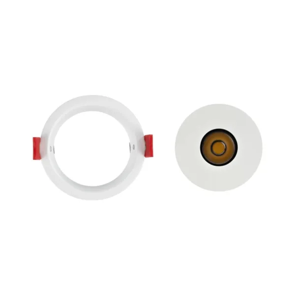 kelvo® PINADO KLV-101-0126 Χωνευτό Downlight Σποτ LED 7W 840lm 15° AC 220-240V IP20 Θερμό Λευκό 2700K - Bridgelux COB Chip & TÜV SÜD Driver - Λευκό Ματ - Μ8.3 x Π8.3 x Υ8.16cm / Q7.25cm - 5 Χρόνια Εγγύηση - Image 7