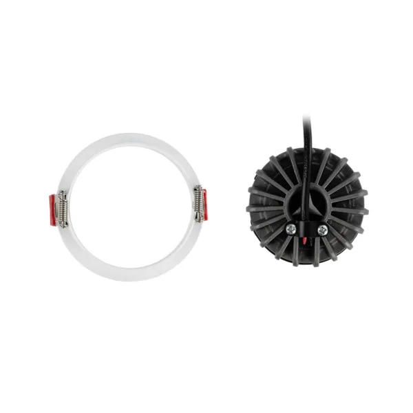 kelvo® PINADO KLV-101-0126 Χωνευτό Downlight Σποτ LED 7W 840lm 15° AC 220-240V IP20 Θερμό Λευκό 2700K - Bridgelux COB Chip & TÜV SÜD Driver - Λευκό Ματ - Μ8.3 x Π8.3 x Υ8.16cm / Q7.25cm - 5 Χρόνια Εγγύηση - Image 8