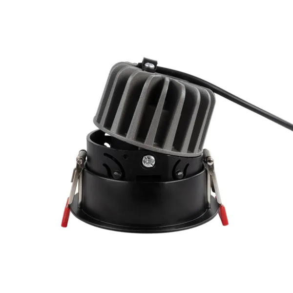 kelvo® PINADO KLV-101-0128 Χωνευτό Downlight Σποτ LED 7W 840lm 15° AC 220-240V IP20 Θερμό Λευκό 2700K - Bridgelux COB Chip & TÜV SÜD Driver - Μαύρο Ματ - Μ8.3 x Π8.3 x Υ8.16cm / Q7.25cm - 5 Χρόνια Εγγύηση - Image 6