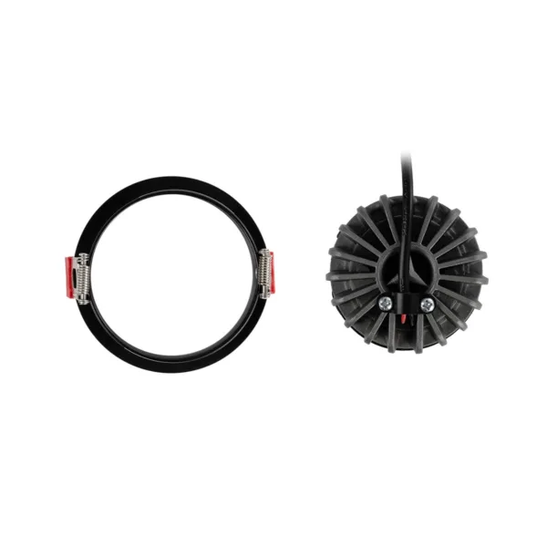 kelvo® PINADO KLV-101-0128 Χωνευτό Downlight Σποτ LED 7W 840lm 15° AC 220-240V IP20 Θερμό Λευκό 2700K - Bridgelux COB Chip & TÜV SÜD Driver - Μαύρο Ματ - Μ8.3 x Π8.3 x Υ8.16cm / Q7.25cm - 5 Χρόνια Εγγύηση - Image 8