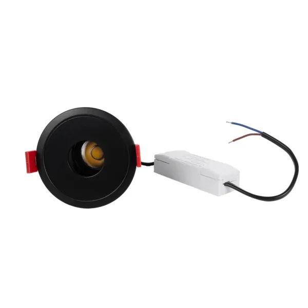 kelvo® PINADO KLV-101-0128 Χωνευτό Downlight Σποτ LED 7W 840lm 15° AC 220-240V IP20 Θερμό Λευκό 2700K - Bridgelux COB Chip & TÜV SÜD Driver - Μαύρο Ματ - Μ8.3 x Π8.3 x Υ8.16cm / Q7.25cm - 5 Χρόνια Εγγύηση - Image 9