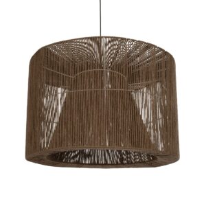 GLOBOSTAR® ZYLINDER 205-0023 Boho Κρεμαστό Φωτιστικό Οροφής με Ντουί 1 x E27 AC 220-240V IP20 - Καφέ - M80 x Π80 x Υ51cm