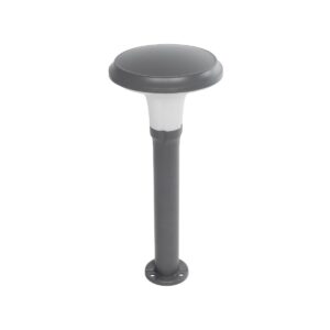 GLOBOSTAR® WHISPER 90548 Φωτιστικό Κολωνάκι Κήπου με Ντουί 1 x E27 AC 220-240V Αδιάβροχο IP65 - Γκρι Ανθρακί - Μ27 x Π27 x Υ79cm