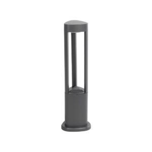 GLOBOSTAR® RODEMA 90545 Φωτιστικό Κολωνάκι Κήπου LED 15W 1500lm 60° AC 220-240V Αδιάβροχο IP65 Θερμό Λευκό 2700K - Γκρι Ανθρακί - Μ16.5 x Π16.5 x Υ60cm - 3 Χρόνια Εγγύηση