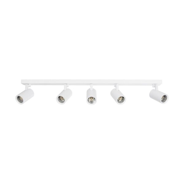 kelvo® SPOTA KLV-101-0143 Μοντέρνο Κινούμενο Φωτιστικό Σποτ Οροφής με Ντουί 5 x GU10 90° AC 220-240V IP20 - Λευκό Ματ - Μ79.5 x Π6.3 x Υ14cm - Image 3
