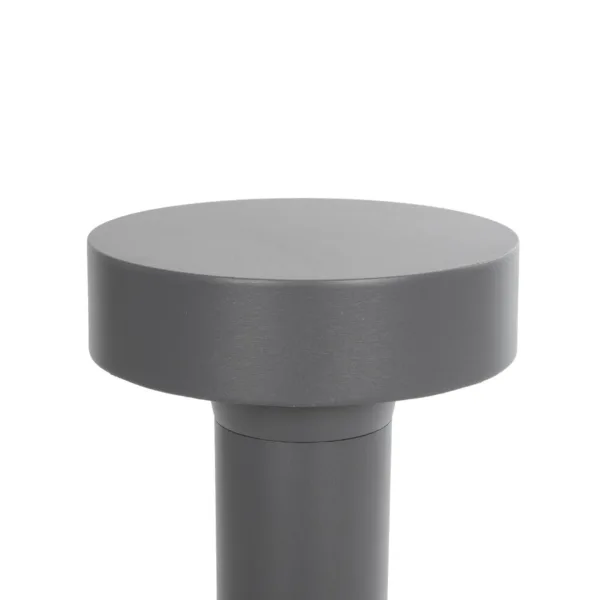 GLOBOSTAR® KIPASIO 90540 Φωτιστικό Κολωνάκι Κήπου LED 15W 1500lm 60° AC 220-240V Αδιάβροχο IP65 Θερμό Λευκό 2700K - Γκρι Ανθρακί - Μ15 x Π15 x Υ58cm - 3 Χρόνια Εγγύηση - Image 4