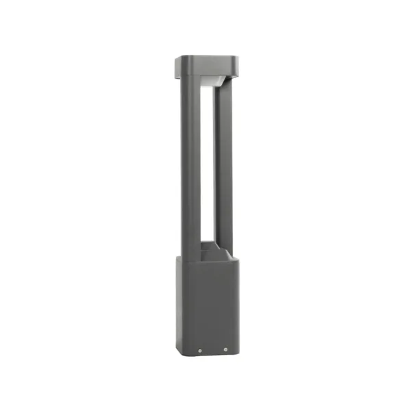 GLOBOSTAR® ΜΟΝΕΒΟΟ 90543 Φωτιστικό Κολωνάκι Κήπου LED 15W 1500lm 60° AC 220-240V Αδιάβροχο IP65 Θερμό Λευκό 2700K - Γκρι Ανθρακί - Μ12 x Π12 x Υ60.5cm - 3 Χρόνια Εγγύηση - Image 3