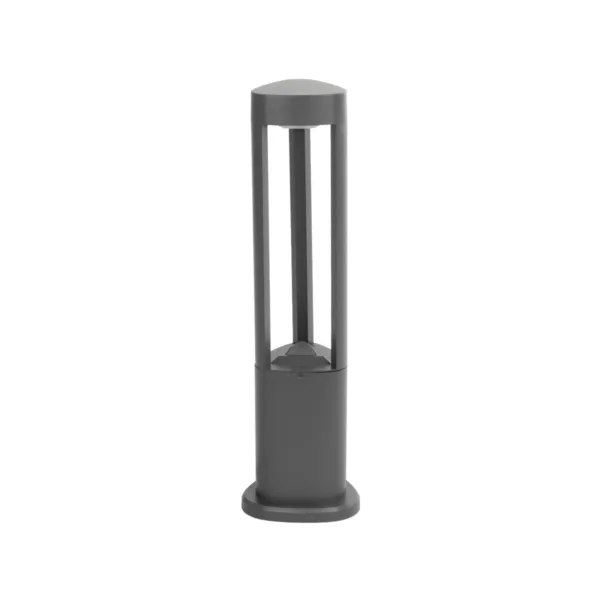 GLOBOSTAR® RODEMA 90545 Φωτιστικό Κολωνάκι Κήπου LED 15W 1500lm 60° AC 220-240V Αδιάβροχο IP65 Θερμό Λευκό 2700K - Γκρι Ανθρακί - Μ16.5 x Π16.5 x Υ60cm - 3 Χρόνια Εγγύηση - Image 2