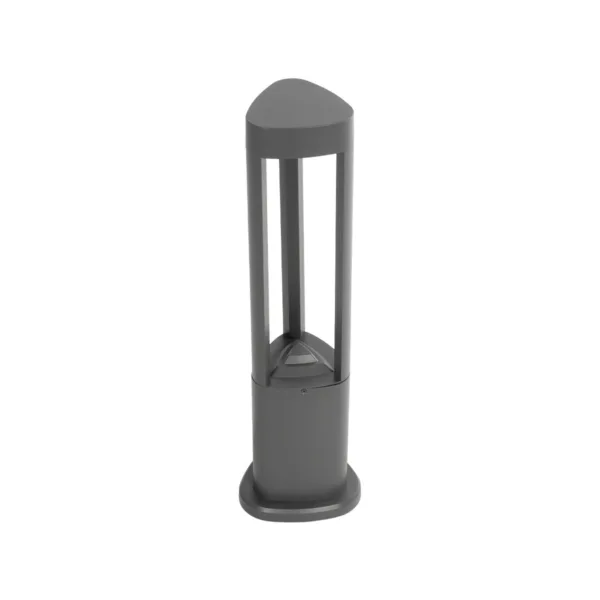 GLOBOSTAR® RODEMA 90545 Φωτιστικό Κολωνάκι Κήπου LED 15W 1500lm 60° AC 220-240V Αδιάβροχο IP65 Θερμό Λευκό 2700K - Γκρι Ανθρακί - Μ16.5 x Π16.5 x Υ60cm - 3 Χρόνια Εγγύηση - Image 4