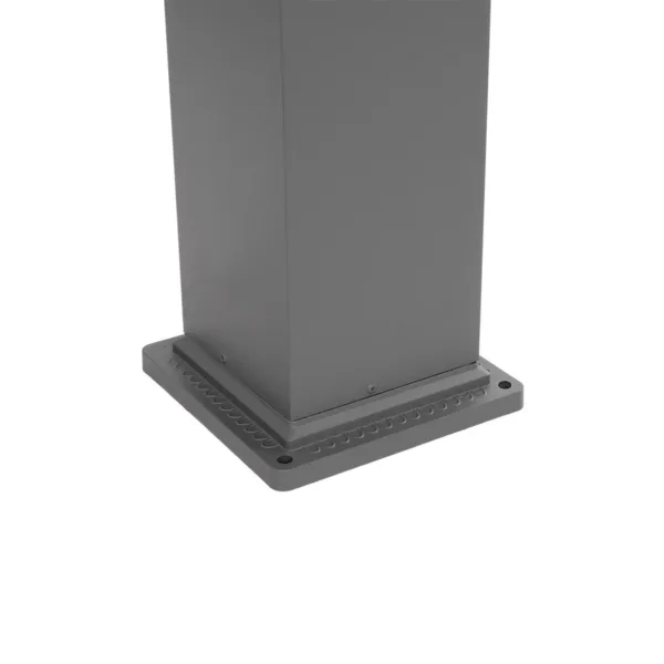 GLOBOSTAR® PALASO 90547 Φωτιστικό Κολωνάκι Κήπου με Ντουί 1 x E27 AC 220-240V Αδιάβροχο IP65 - Γκρι Ανθρακί - Μ20 x Π20 x Υ60.5cm - Image 7