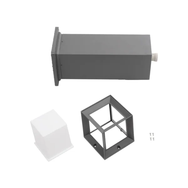 GLOBOSTAR® PALASO 90547 Φωτιστικό Κολωνάκι Κήπου με Ντουί 1 x E27 AC 220-240V Αδιάβροχο IP65 - Γκρι Ανθρακί - Μ20 x Π20 x Υ60.5cm - Image 8