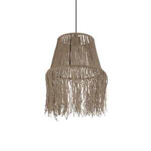 GLOBOSTAR® ROKA 205-0075 Boho Κρεμαστό Φωτιστικό Οροφής με Ντουί 1 x E27 AC 220-240V IP20 - Μπεζ - M30 x Π30 x Υ45cm