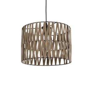 GLOBOSTAR® MARS 205-0054 Boho Κρεμαστό Φωτιστικό Οροφής με Ντουί 1 x E27 AC 220-240V IP20 - Μπεζ - M30 x Π30 x Υ24cm