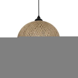 GLOBOSTAR® SOLEI 205-0002 Boho Κρεμαστό Φωτιστικό Οροφής με Ντουί 1 x E27 AC 220-240V IP20 - Μπεζ - M30 x Π30 x Υ35cm
