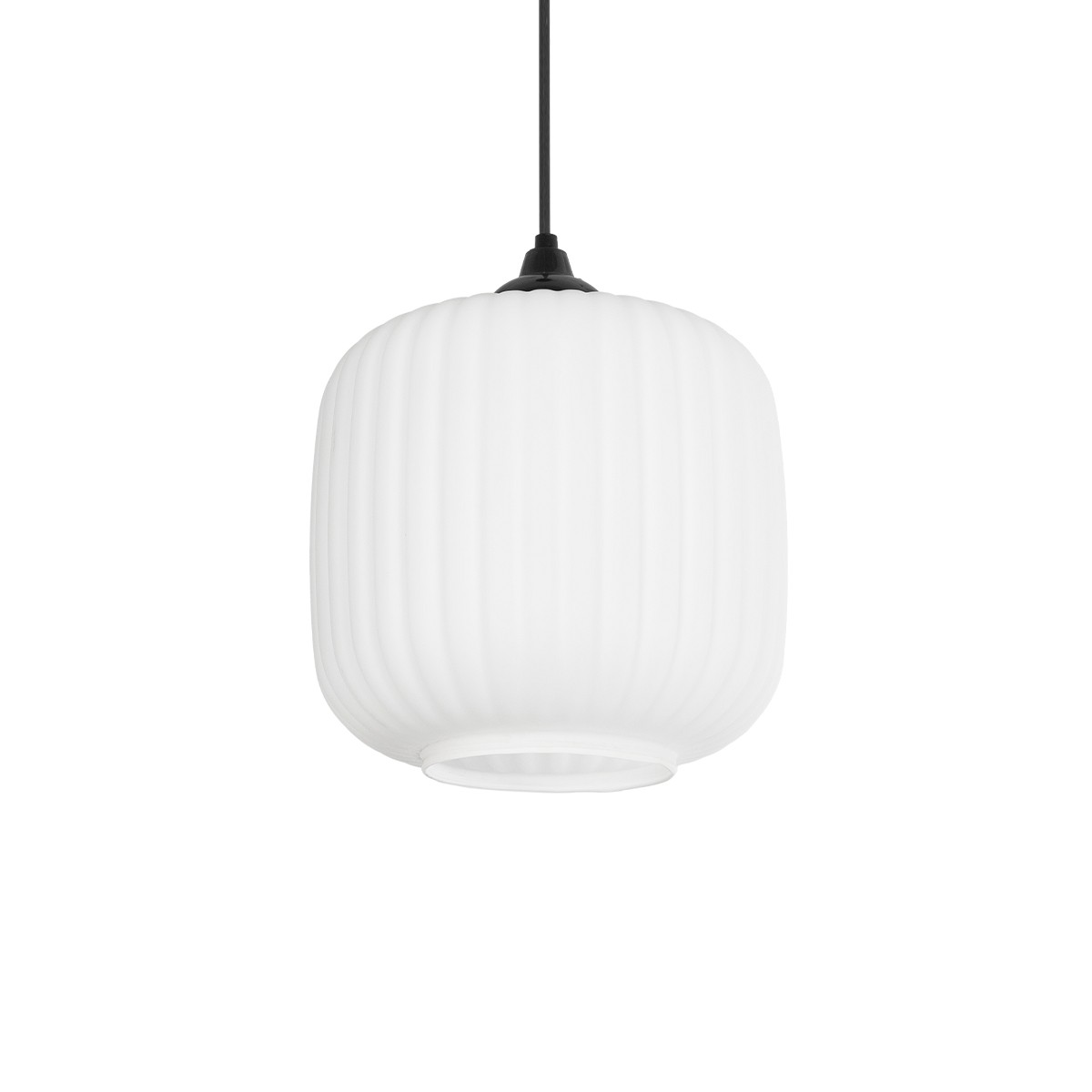 GLOBOSTAR® MELONI 206-0015 Μοντέρνο Κρεμαστό Φωτιστικό Οροφής με Ντουί 1 x E27 AC 220-240V IP20 - Λευκό - Μ20 x Π20 x Υ24cm