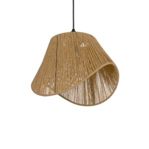 GLOBOSTAR® ELDA 205-0032 Boho Κρεμαστό Φωτιστικό Οροφής με Ντουί 1 x E27 AC 220-240V IP20 - Μπεζ - M32 x Π21 x Υ24cm