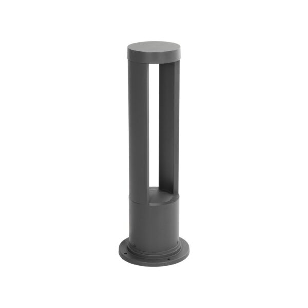 GLOBOSTAR® KIPARIO 90542 Φωτιστικό Κολωνάκι Κήπου LED 15W 1500lm 60° AC 220-240V Αδιάβροχο IP65 Θερμό Λευκό 2700K - Γκρι Ανθρακί - Μ20 x Π20 x Υ58cm - 3 Χρόνια Εγγύηση