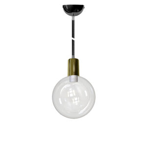 ΦΩΤ.E27 ΑΝΑΡΤ.ΜΑΥΡΟ ΑΝΤΙΚΕ ΚΟΙΛΗ ΡΟΖΕΤΑ-ΓΥΑΛΙ BALL ΔΙΑΦ.