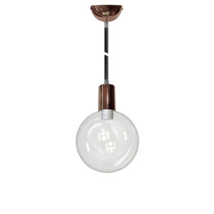 ΦΩΤ.E27 ΑΝΑΡΤ.ΡΟΖ ΑΝΤΙΚΕ ΚΟΙΛΗ ΡΟΖΕΤΑ-ΓΥΑΛΙ BALL ΔΙΑΦ.