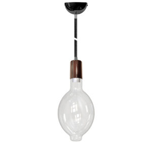 ΦΩΤ.E27 ΑΝΑΡΤ.ΜΑΥΡΟ ΡΟΖ ΑΝΤΙΚΕ ΚΟΙΛΗ ΡΟΖΕΤΑ-ΓΥΑΛΙ BALLΟΟΝ ΔΙΑΦ.