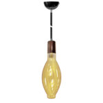 ΦΩΤ. E27 ΑΝΑΡΤ.ΜΑΥΡΟ ΡΟΖ ΑΝΤΙΚΕ ΚΟΙΛΗ ΡΟΖΕΤΑ-ΓΥΑΛΙ TORPEDO ΜΕΛΙ ΓΥΑΛΙ - 21-115814