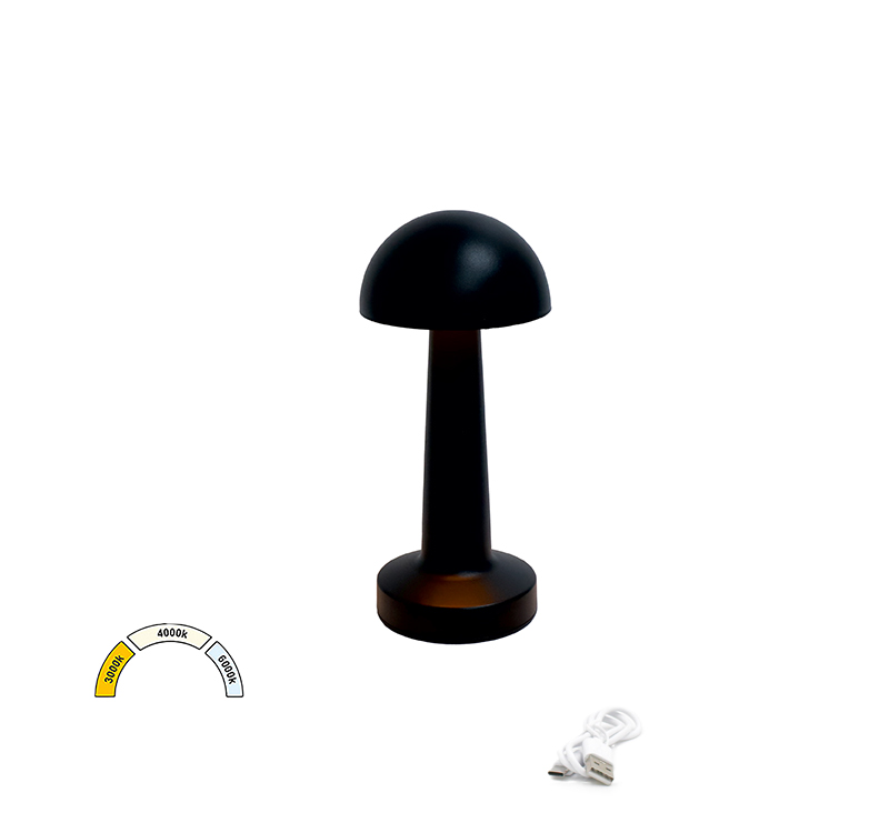 LED ΠΟΡΤΑΤΙΦ CCT ΕΠΑΝΑΦΟΡΤΙΖΟΜΕΝΟ 3W ΜΙΝΙ DIMMABLE ΜΑΝΙΤΑΡΙ ΜΑΥΡΟ