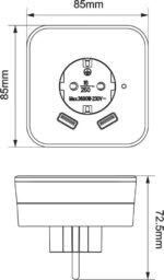 ΛΑΜΠΑΚΙ NYKTOΣ ΚΑΙ ΠΡΙΖΑ ΜΕ ΦΩΤΟΚΥΤΤΑΡΟ ΚΑΙ USB - 13-12230 - Image 2
