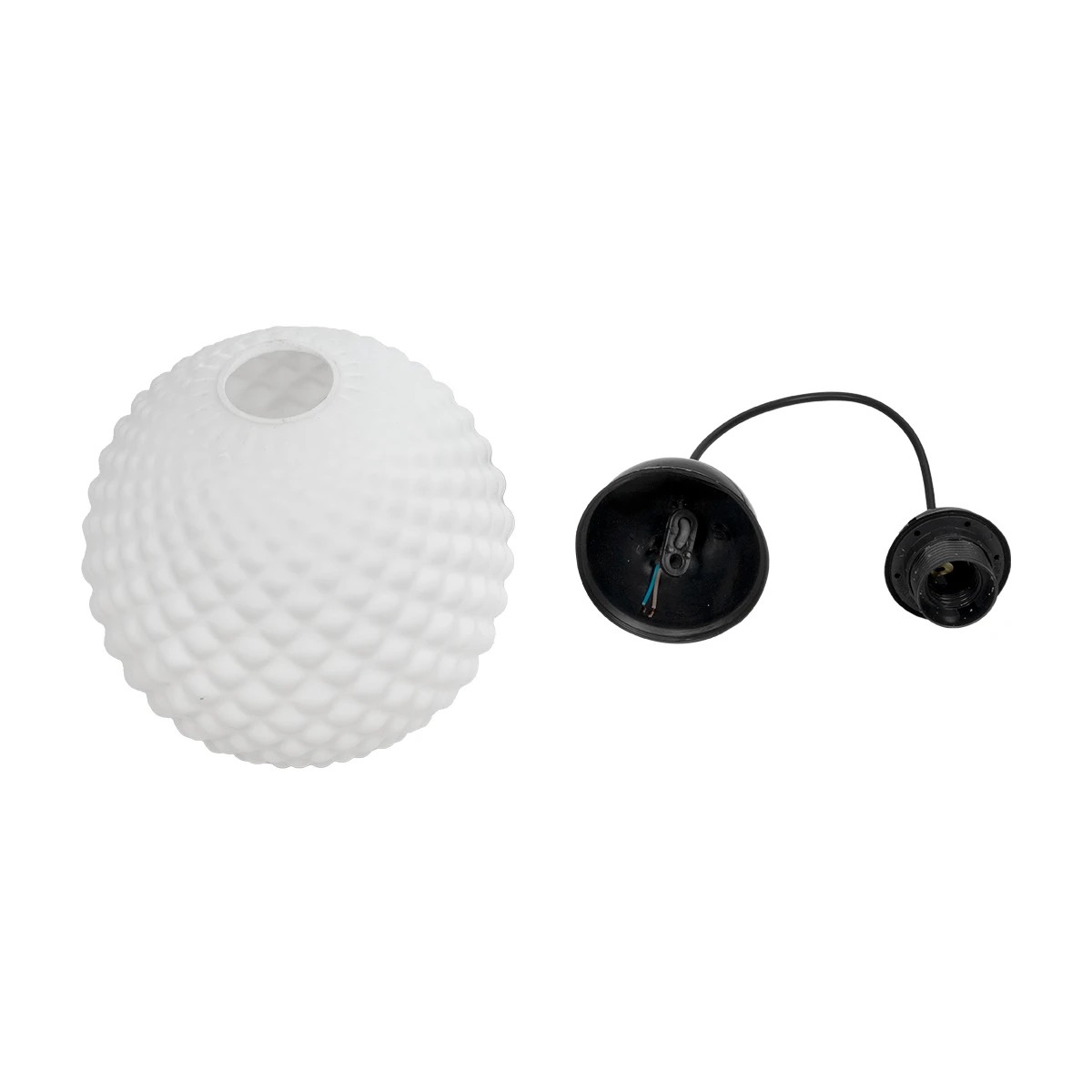 GLOBOSTAR® KEGEL 206-0004 Μοντέρνο Κρεμαστό Φωτιστικό Οροφής με Ντουί 1 x E27 AC 220-240V IP20 - Λευκό - Μ20 x Π20 x Υ20cm - Image 10