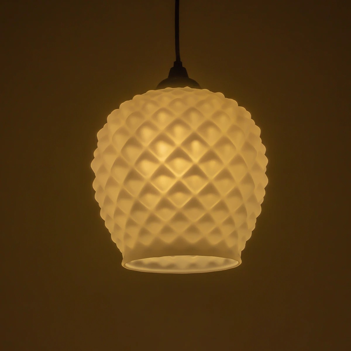 GLOBOSTAR® KEGEL 206-0005 Μοντέρνο Κρεμαστό Φωτιστικό Οροφής με Ντουί 1 x E27 AC 220-240V IP20 - Λευκό - Μ19 x Π19 x Υ19cm - Image 2