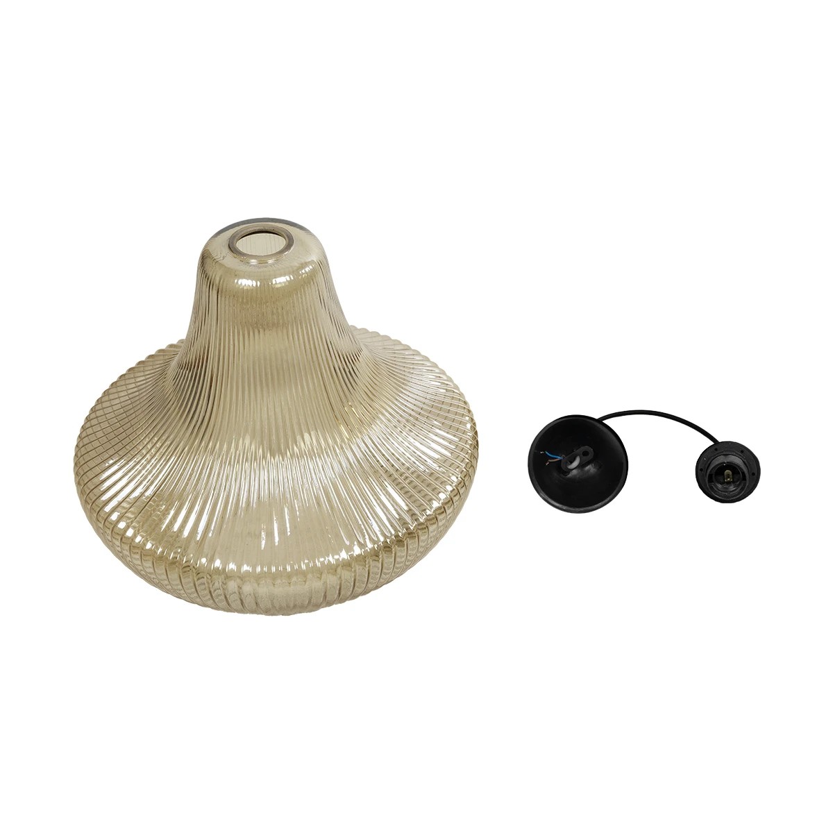 GLOBOSTAR® VERRE 206-0022 Μοντέρνο Κρεμαστό Φωτιστικό Οροφής με Ντουί 1 x E27 AC 220-240V IP20 - Mελί - Μ38 x Π38 x Υ34cm - Image 11