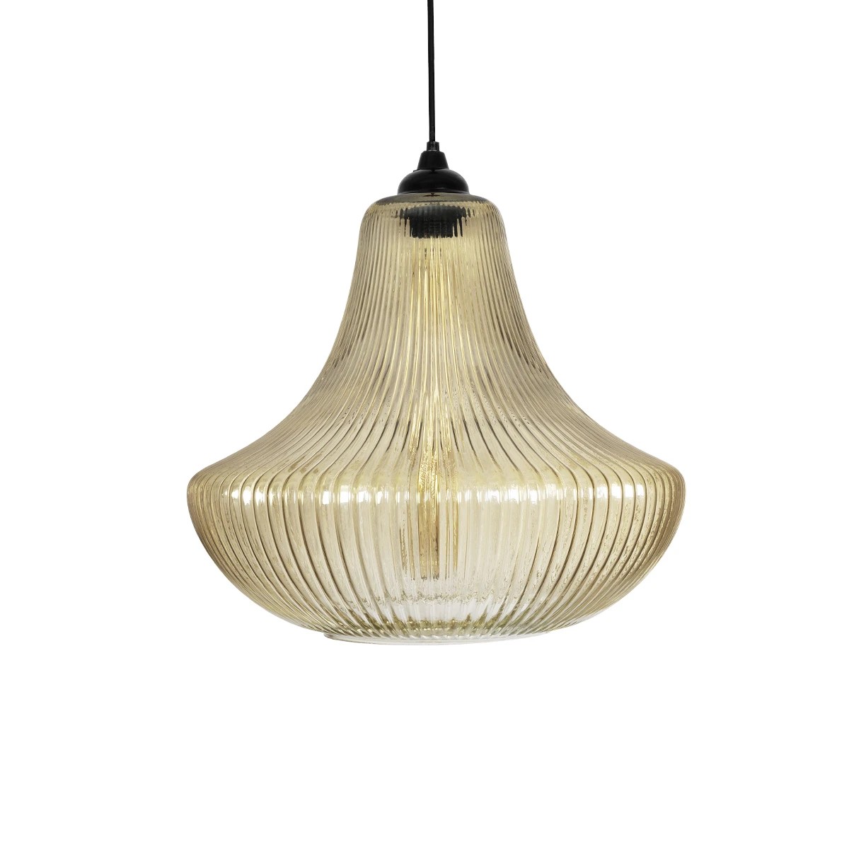 GLOBOSTAR® VERRE 206-0022 Μοντέρνο Κρεμαστό Φωτιστικό Οροφής με Ντουί 1 x E27 AC 220-240V IP20 - Mελί - Μ38 x Π38 x Υ34cm - Image 4