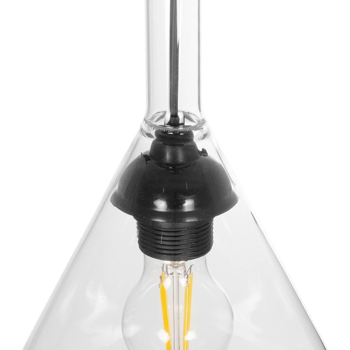 GLOBOSTAR® BALU 206-0043 Μοντέρνο Κρεμαστό Φωτιστικό Οροφής με Ντουί 1 x E27 AC 220-240V IP20 - Διάφανο - Μ20 x Π20 x Υ42cm - Image 8