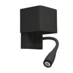 LED ΑΠΛΙΚΑ & ΣΠΟΤ ΤΟΙΧΟΥ TEΤΡΑΓΩΝΗ  9W ΜΑΥΡΗ - 3-6641