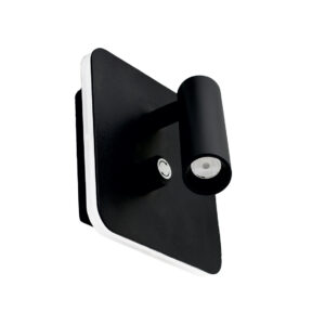 LED ΑΠΛΙΚΑ ΣΠΟΤ ΤΟΙΧΟΥ ΤΕΤΡΑΓΩΝΗ 9W ΜΑΥΡΗ