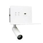 LED ΑΠΛΙΚΑ & ΣΠΟΤ ΤΟΙΧΟΥ ΟΡΘΟΓΩΝΙΑ 6W ΛΕΥΚΗ ΜΕ ΘΥΡΑ USB - 3-6620