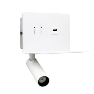 LED ΑΠΛΙΚΑ & ΣΠΟΤ ΤΟΙΧΟΥ ΟΡΘΟΓΩΝΙΑ 6W ΛΕΥΚΗ ΜΕ ΘΥΡΑ USB