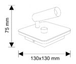 LED ΑΠΛΙΚΑ ΣΠΟΤ ΤΟΙΧΟΥ ΤΕΤΡΑΓΩΝΗ 9W ΛΕΥΚΗ - 3-6610 - Image 2