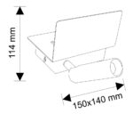 LED ΑΠΛΙΚΑ & ΣΠΟΤ ΤΟΙΧΟΥ ΟΡΘΟΓΩΝΙΑ 6W ΜΑΥΡΗ ΜΕ ΘΥΡΑ USB - 3-6621 - Image 2