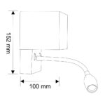 LED ΑΠΛΙΚΑ & ΣΠΟΤ ΤΟΙΧΟΥ TEΤΡΑΓΩΝΗ  9W ΜΑΥΡΗ - 3-6641 - Image 2