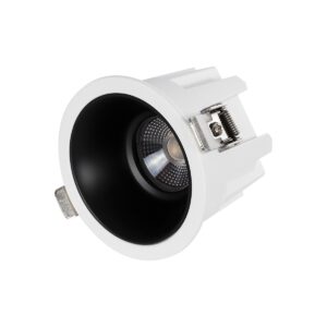 GLOBOSTAR® DUSTY 60340 Χωνευτό Downlight Σποτ LED 12W 1380lm 45° AC 220-240V Αδιάβροχο IP65 Φυσικό Λευκό 4500K - Bridgelux COB Chip & TÜV SÜD Driver - Λευκό & Μαύρο Ματ - Μ8 x Π8 x Υ7.5cm / Q7.5cm - 5 Χρόνια Εγγύηση