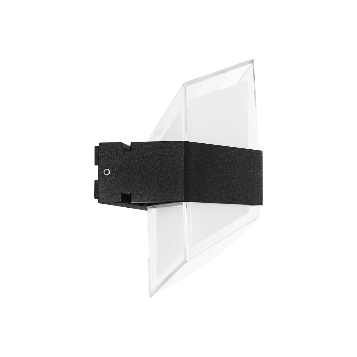 GLOBOSTAR® EMPIRE 60781 Μοντέρνο Φωτιστικό Τοίχου - Απλίκα LED 12W 1200lm 120° AC 220-240V Αδιάβροχο IP65 Θερμό Λευκό 2700K - Bridgelux SMD Chip & TÜV SÜD Driver - Μαύρο Ματ - Μ18.5 x Π17 x Υ10cm - 3 Χρόνια Εγγύηση - Image 3