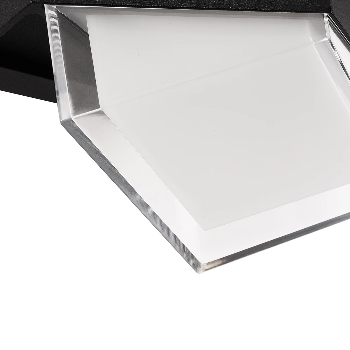 GLOBOSTAR® EMPIRE 60781 Μοντέρνο Φωτιστικό Τοίχου - Απλίκα LED 12W 1200lm 120° AC 220-240V Αδιάβροχο IP65 Θερμό Λευκό 2700K - Bridgelux SMD Chip & TÜV SÜD Driver - Μαύρο Ματ - Μ18.5 x Π17 x Υ10cm - 3 Χρόνια Εγγύηση - Image 4