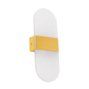 GLOBOSTAR® RARE 61338 Μοντέρνο Φωτιστικό Τοίχου - Απλίκα LED 5W 600lm 180° AC 220-240V IP20 Ρυθμιζόμενο Λευκό CCT με On/Off 2700K/4500K/6000K - Lumileds SMD Chip - Χρυσό Βούρτσας - Μ10 x Π5 x Υ27.5cm - 3 Χρόνια Εγγύηση