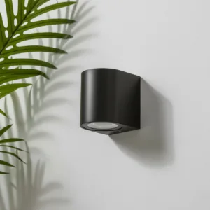 kelvo® MURANO KLV-101-0012 Φωτιστικό Τοίχου / Απλίκα για Λάμπα MR16 με Ντουί GU10 AC 220-240V Αδιάβροχο IP65 - Μαύρο Ματ - Μ8 x Π8 x Υ7cm