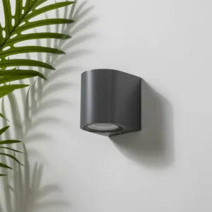 kelvo® MURANO KLV-101-0013 Φωτιστικό Τοίχου / Απλίκα για Λάμπα MR16 με Ντουί GU10 AC 220-240V Αδιάβροχο IP65 - Γκρι Ανθρακί Ματ - Μ8 x Π8 x Υ7cm