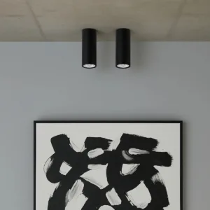 kelvo® DUCT KLV-101-0050 Φωτιστικό Downlight Σποτ για Λάμπα MR16 με Ντουί GU10 AC 220-240V IP20 - Μαύρο Ματ - Μ6 x Π6 x Υ15cm